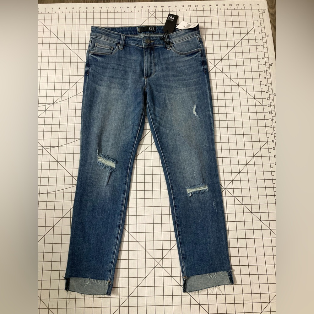 NWT Kut From The Kloth Reese Ankle Straight Leg Petite Jeans Size 2P